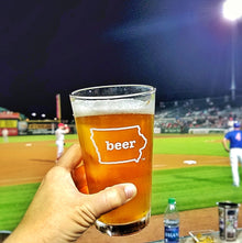 Iowa Beer Pint Glass