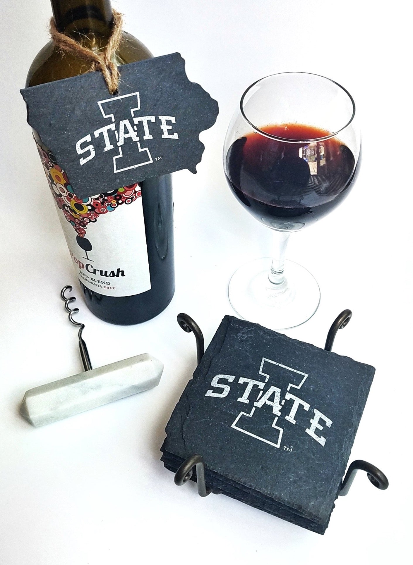 Iowa State Cyclones I-State Slate Ornament
