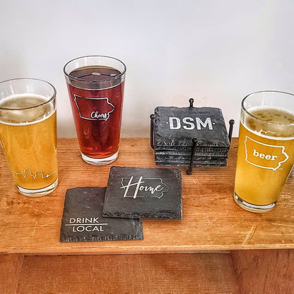 Iowa Beer Pint Glass
