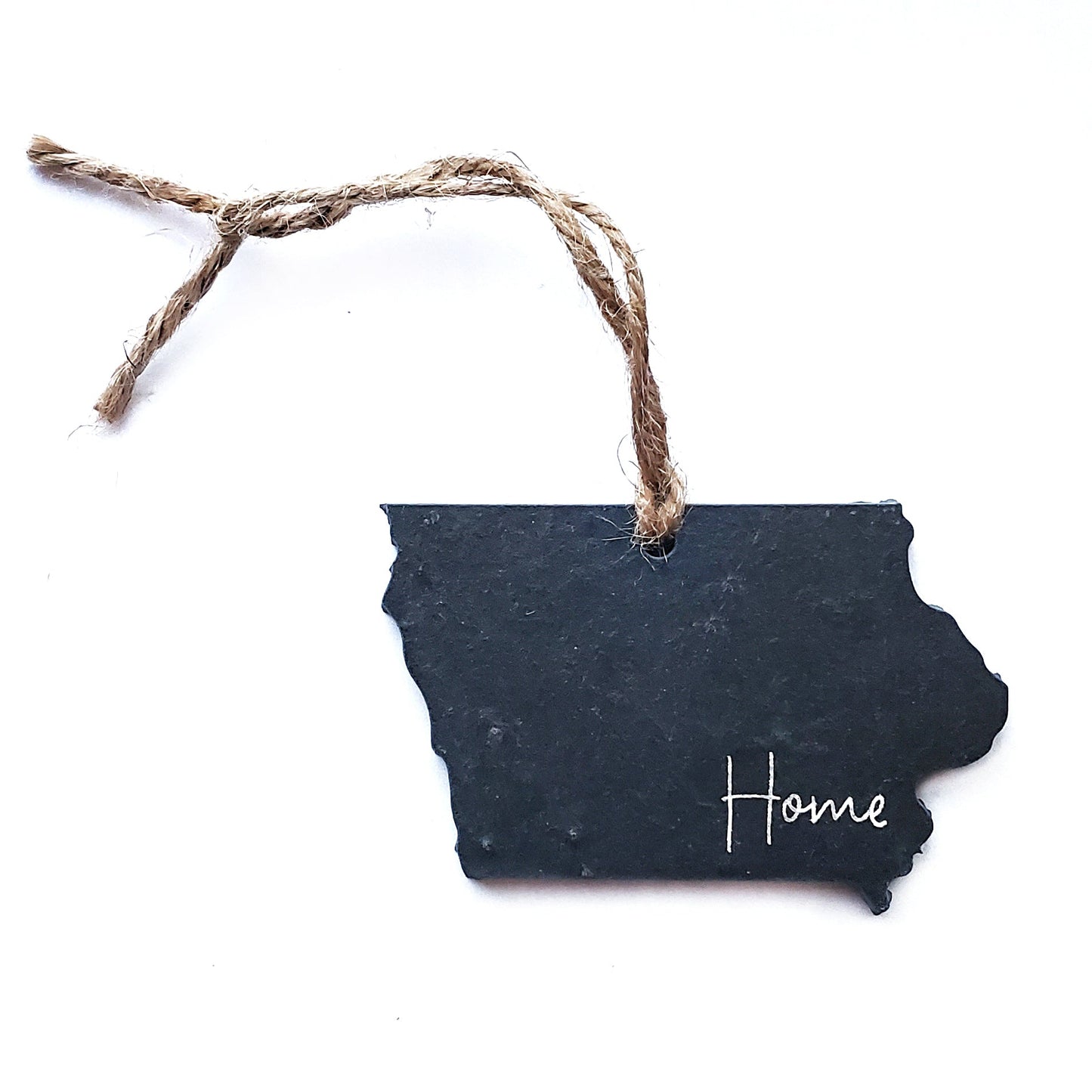 Iowa Home Slate Ornament