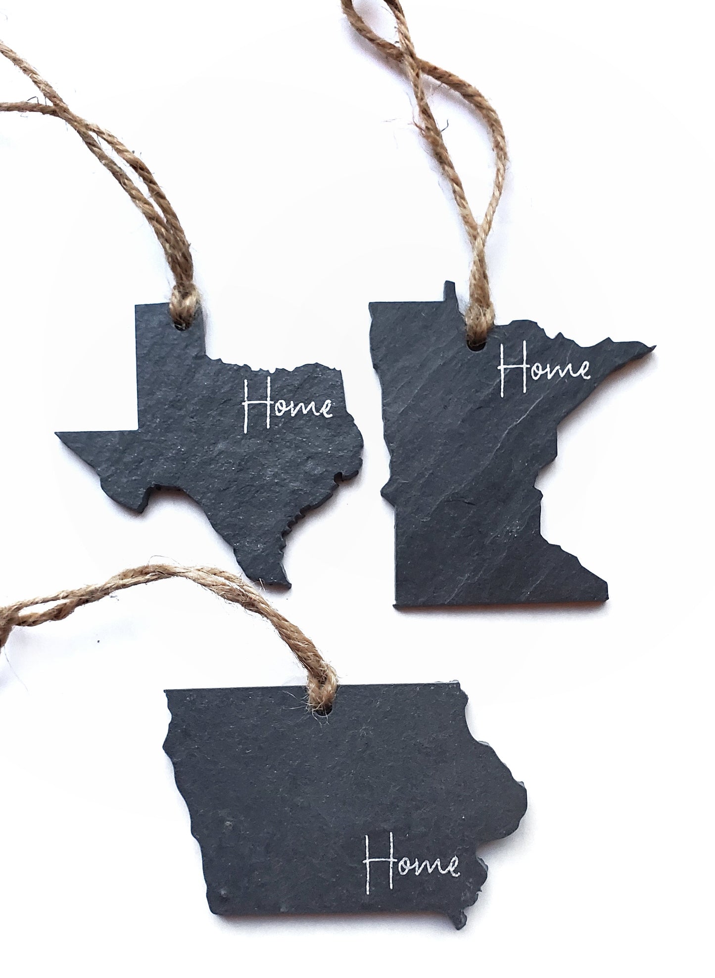 Iowa Home Slate Ornament