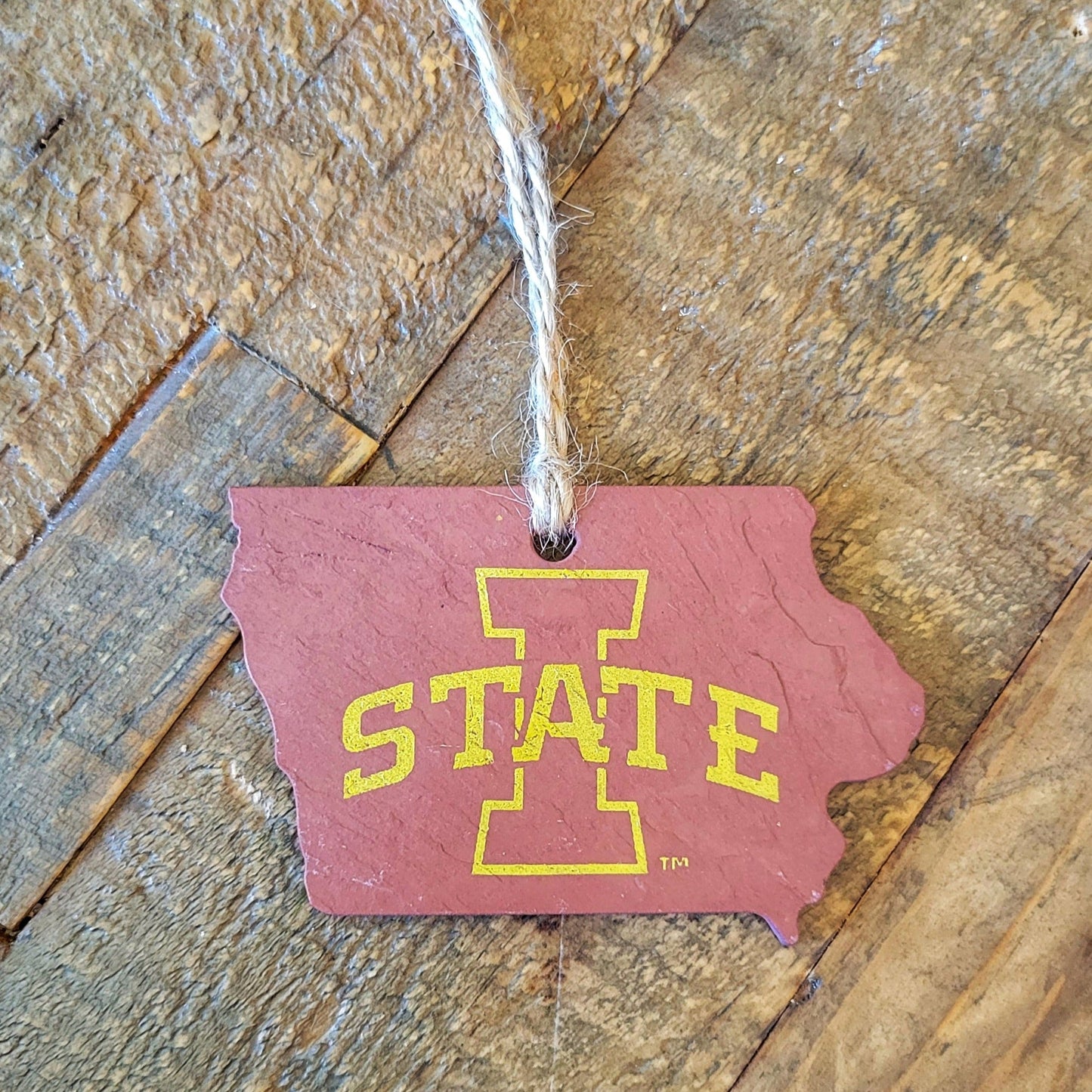 Iowa State Cyclones I-State Slate Ornament