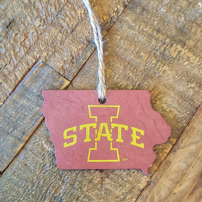 Iowa State Cyclones I-State Slate Ornament