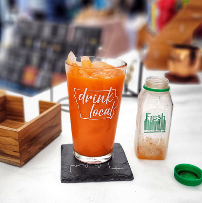 Drink Local Iowa Pint Glass