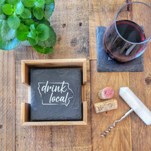 Drink Local Iowa Slate Coaster