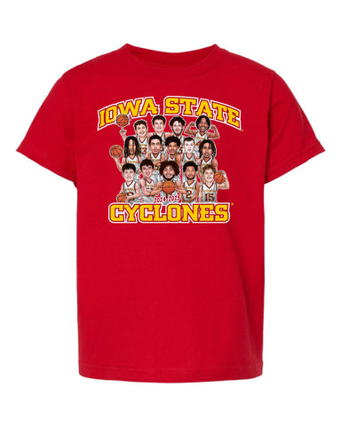 2024 Iowa State Men's Basketball Team Youth Tee