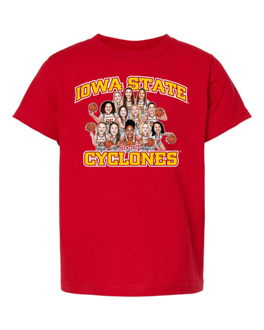 2024 Iowa State Women's Basketball Team Youth Tee