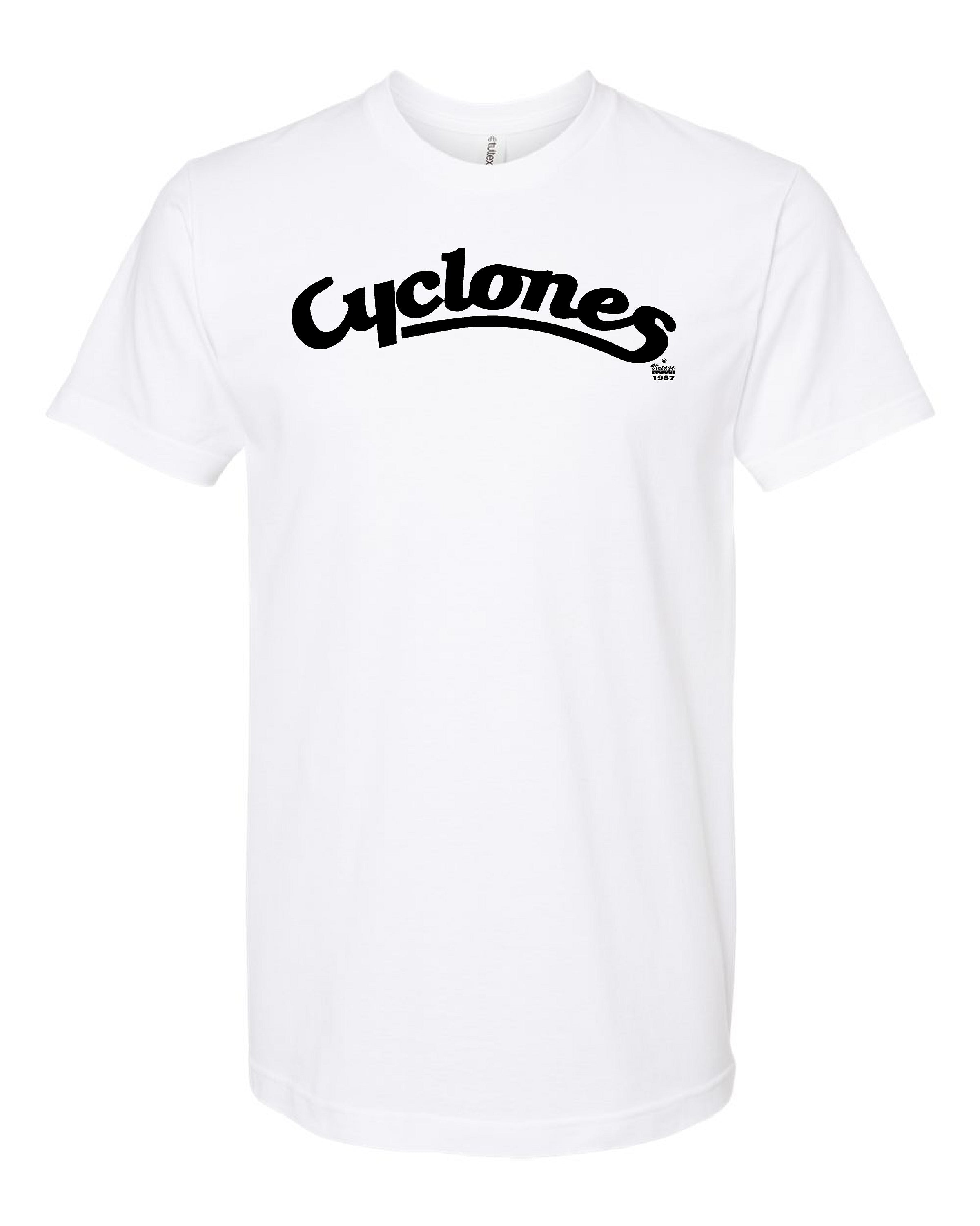 Cyclones Script White Out Tee – Cyclone Fanatic Shop