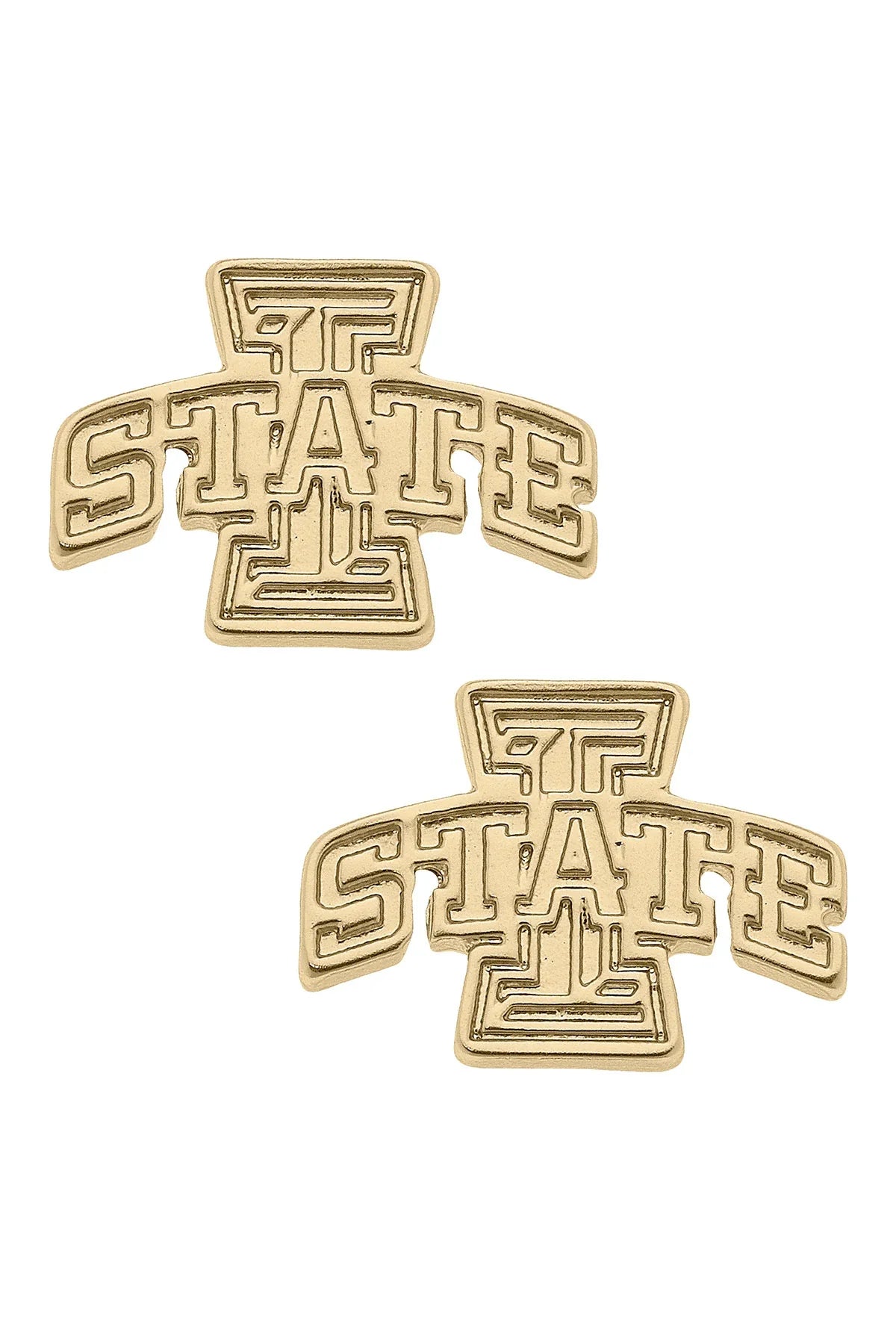 Iowa State Cyclones 24K Gold Plated Stud Earrings