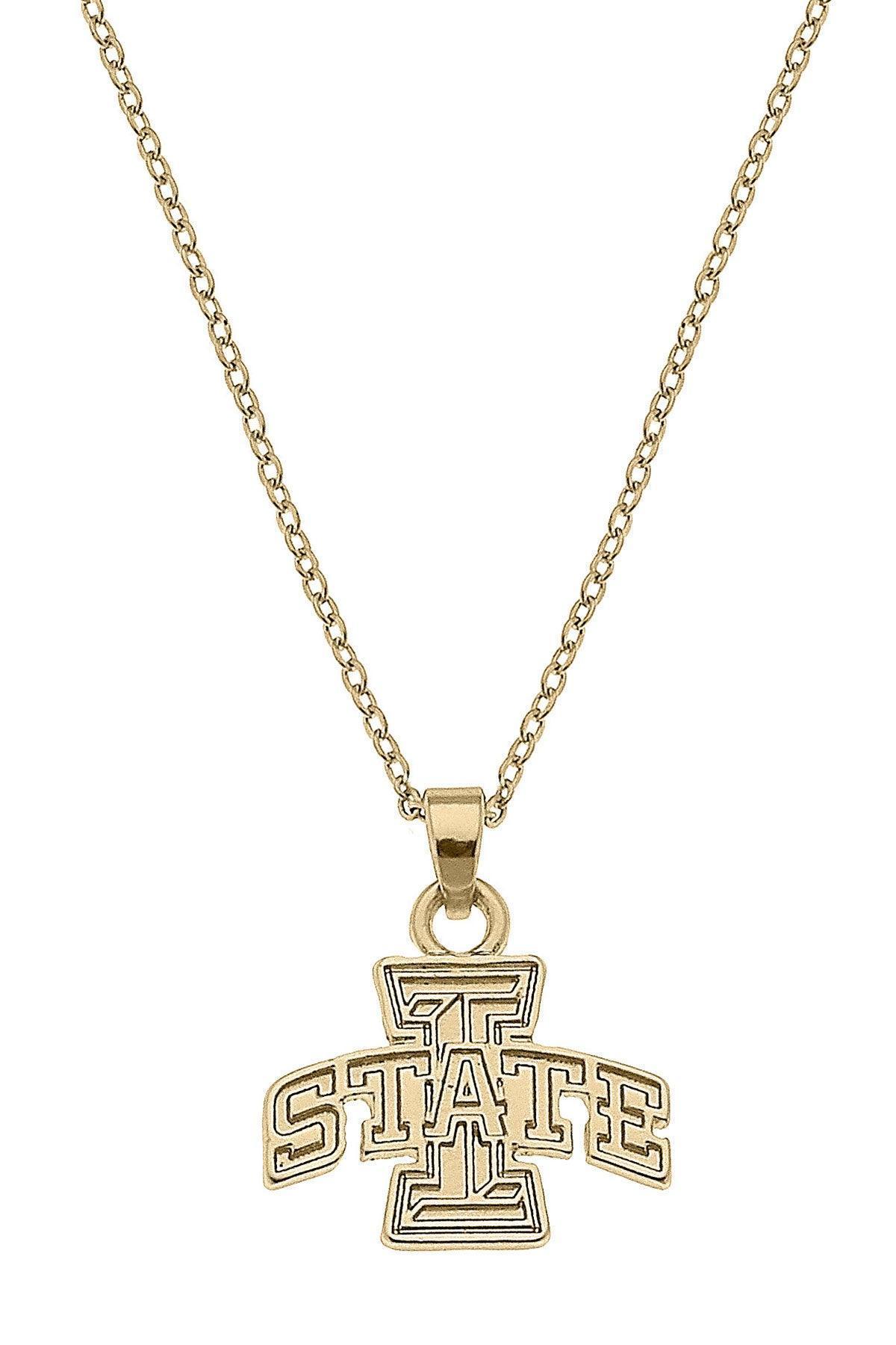 Iowa State Cyclones 24K Gold Plated Pendant Necklace
