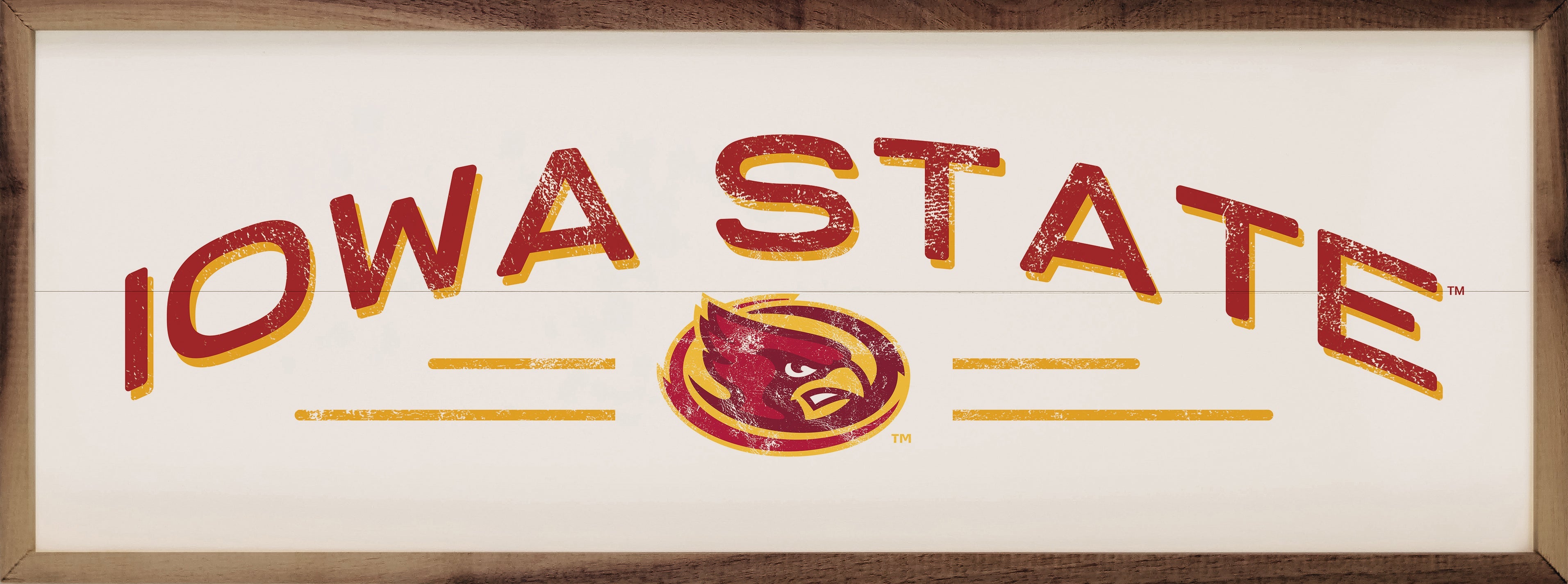 Red Iowa State Rectangular Shape Retro Stripes Iowa State University – Cyclone Fanatic Shop