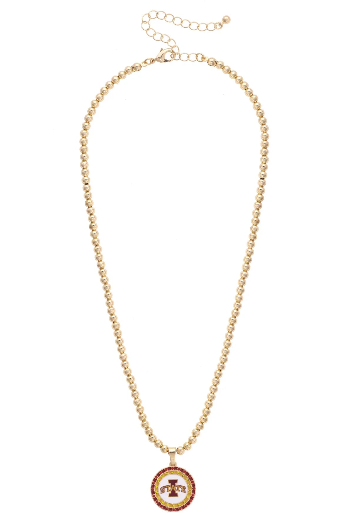 Iowa State Cyclones Pave Disc Necklace - FINAL SALE