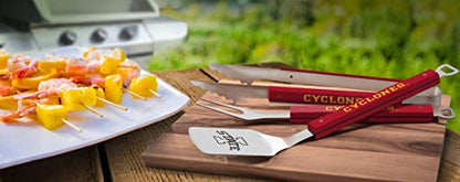 YouTheFan 9028871 NCAA Iowa State Cyclones Spirit Series 3-Piece BBQ Set, 22" x 9", Team Colors