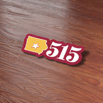 Ames Iowa 515 Area Code Sticker - Cute Midwest Decals