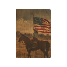 Vintage Woman Rider With Flag Journal