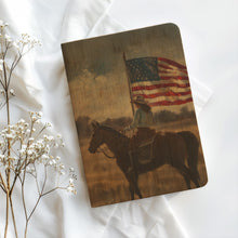 Vintage Woman Rider With Flag Journal
