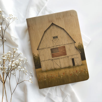 White Summer Flag Barn Journal