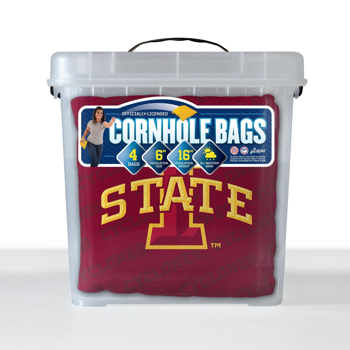 YouTheFan NCAA Iowa State Cyclones Cornhole Bags - 4PK - Maroon