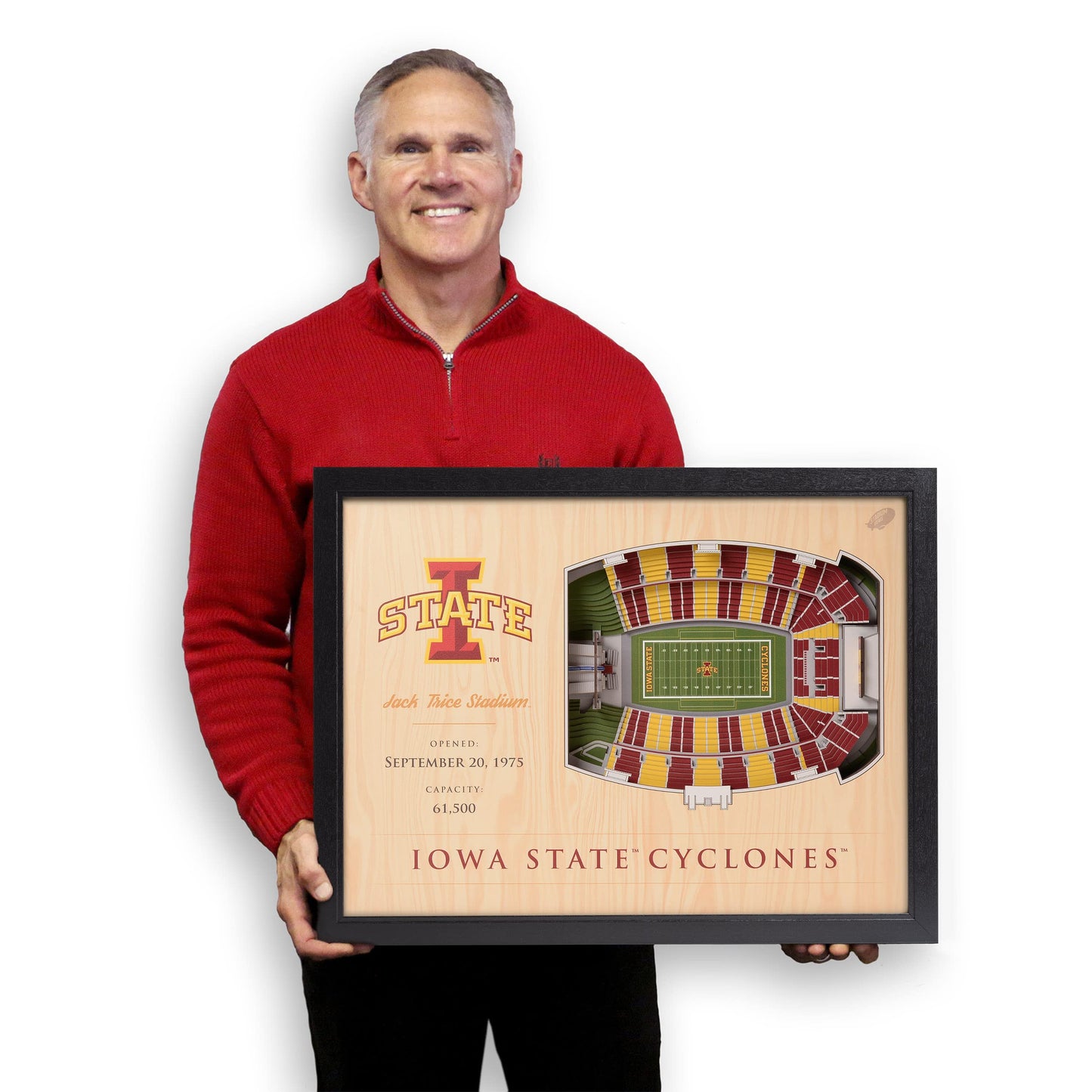 YouTheFan NCAA Iowa State Cyclones 25-Layer StadiumViews 3D Wall Art - Jack Trice Stadium