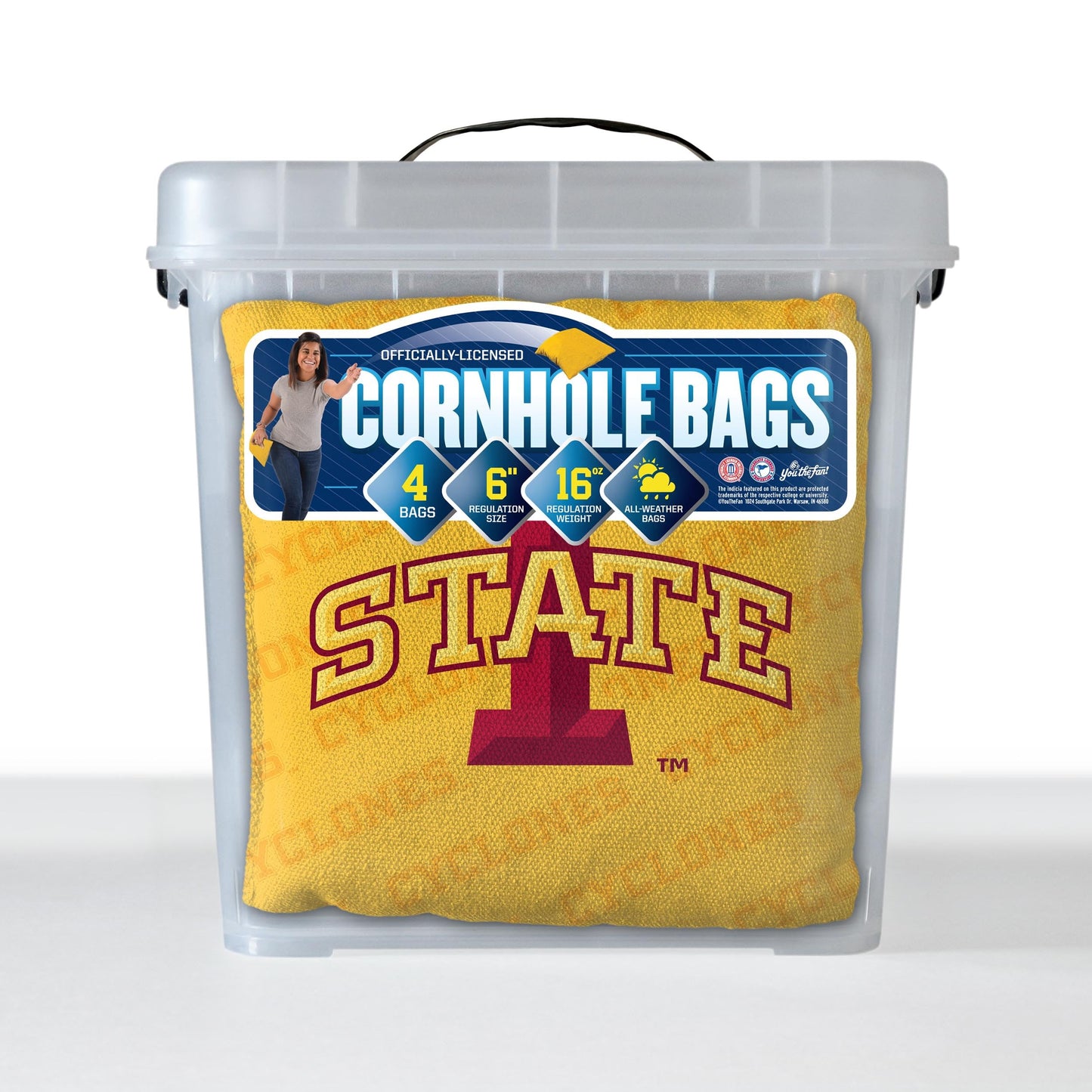 YouTheFan NCAA Iowa State Cyclones Cornhole Bags - 4PK - Yellow