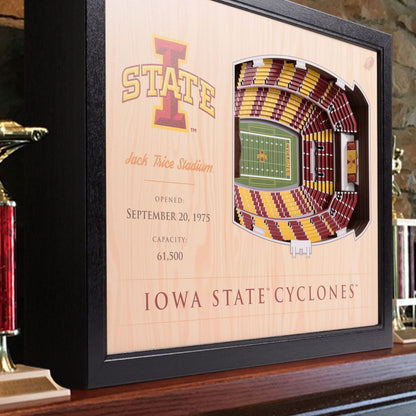 YouTheFan NCAA Iowa State Cyclones 25-Layer StadiumViews 3D Wall Art - Jack Trice Stadium