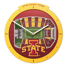 YouTheFan NCAA Iowa State Cyclones 3D StadiumView Clock
