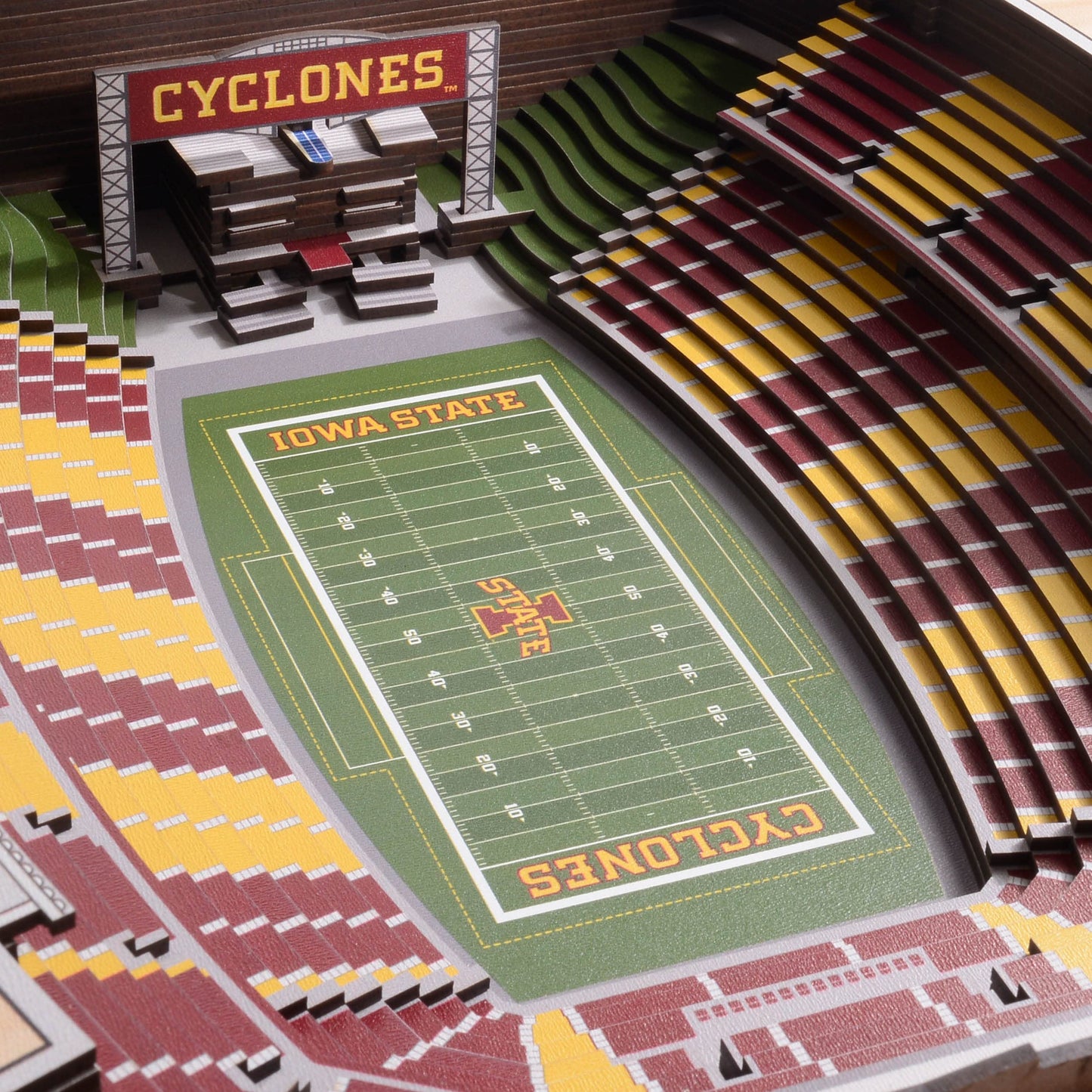 YouTheFan NCAA Iowa State Cyclones 25-Layer StadiumViews 3D Wall Art - Jack Trice Stadium