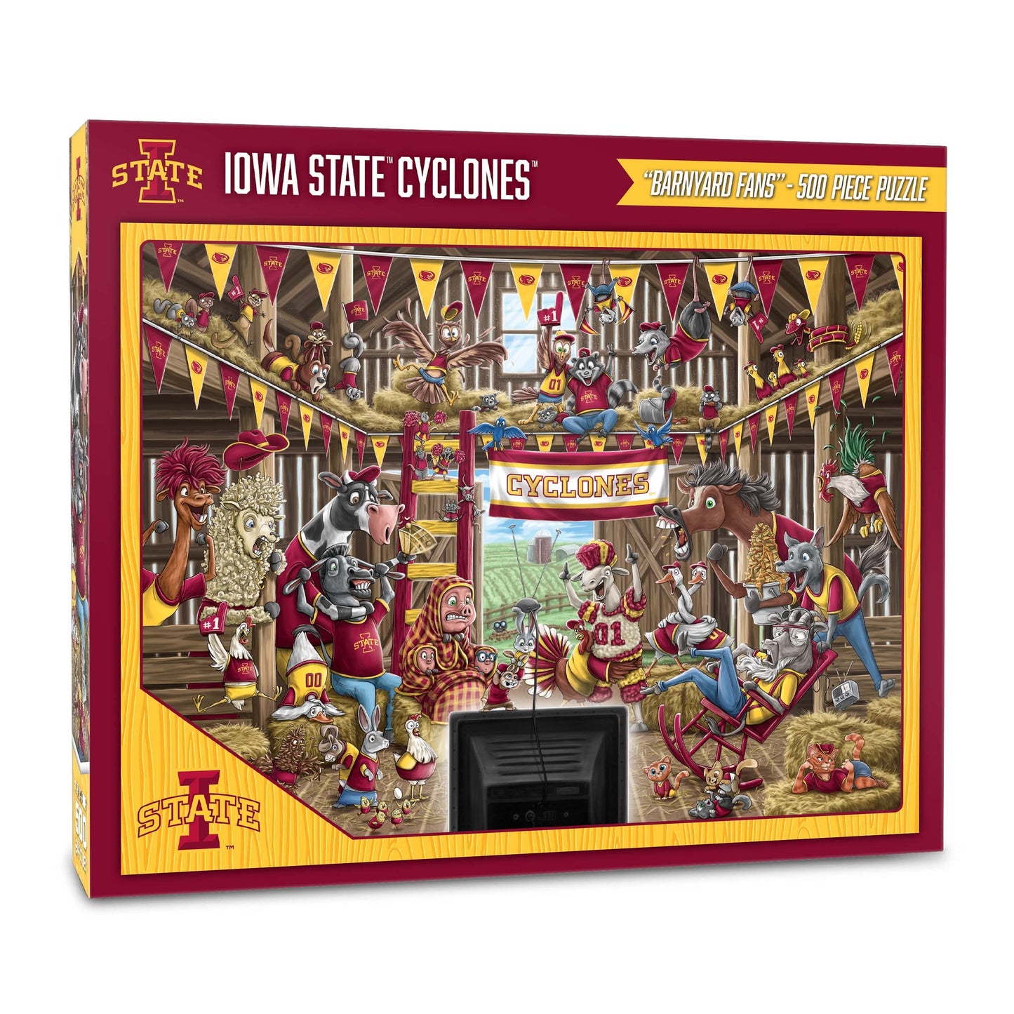 YouTheFan NCAA Iowa State Cyclones Barnyard Fans 500pc Puzzle