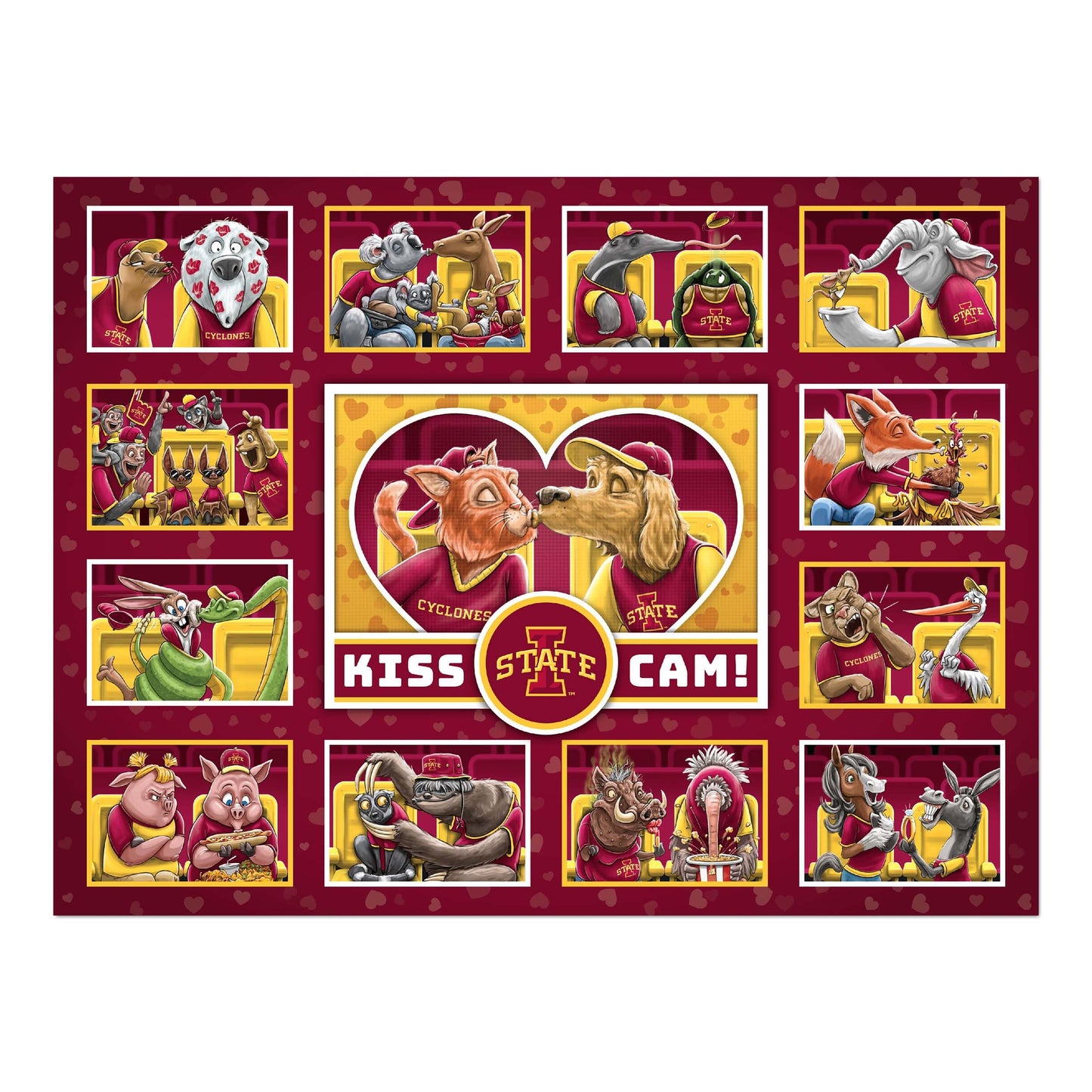 YouTheFan NCAA Iowa State Cyclones Kiss Cam 500pc Puzzle