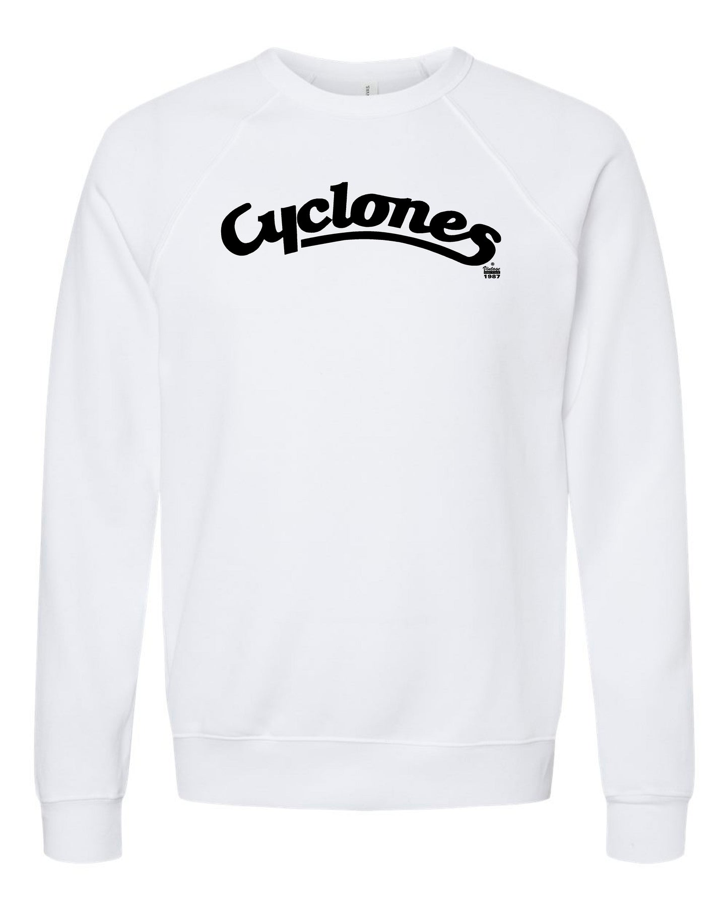 Cyclones Script White Out Crewneck