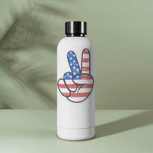 American Flag Peace Sign Sticker - Cool Patriotic USA Decal