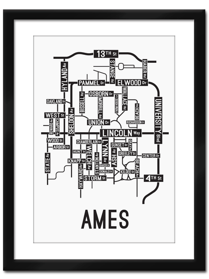 Ames, Iowa Street Map