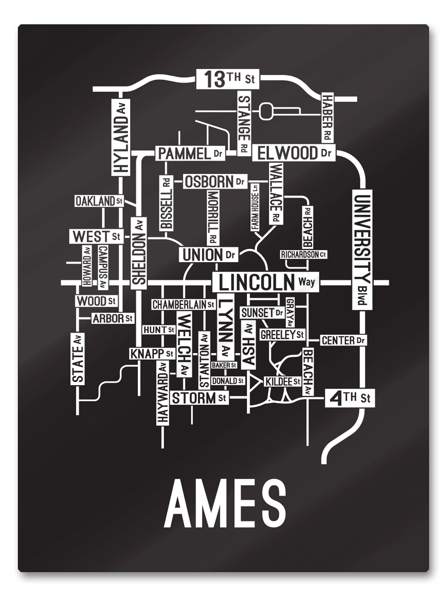 Ames, Iowa Street Map
