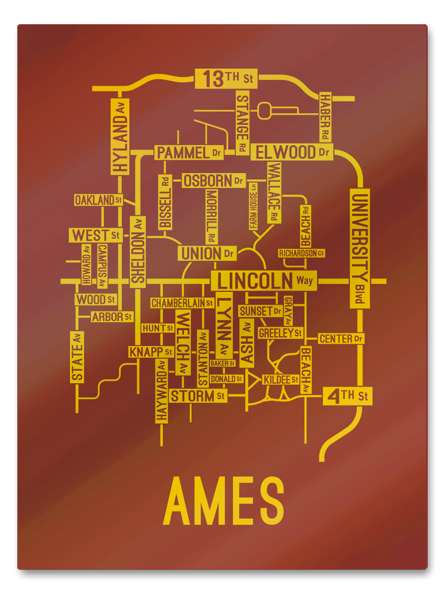 Ames, Iowa Street Map