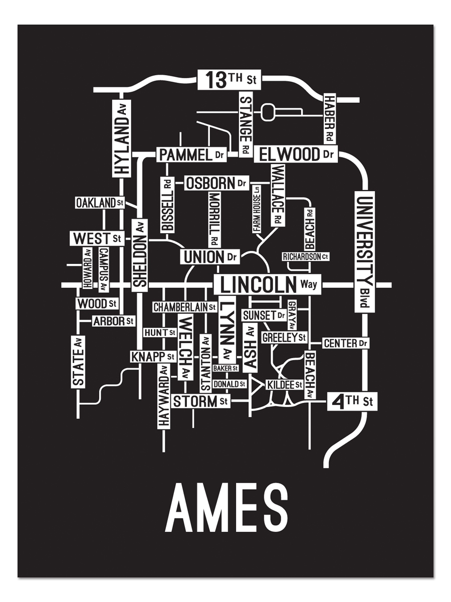 Ames, Iowa Street Map