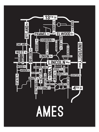 Ames, Iowa Street Map