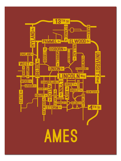 Ames, Iowa Street Map