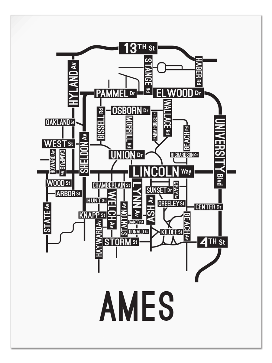 Ames, Iowa Street Map