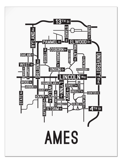 Ames, Iowa Street Map
