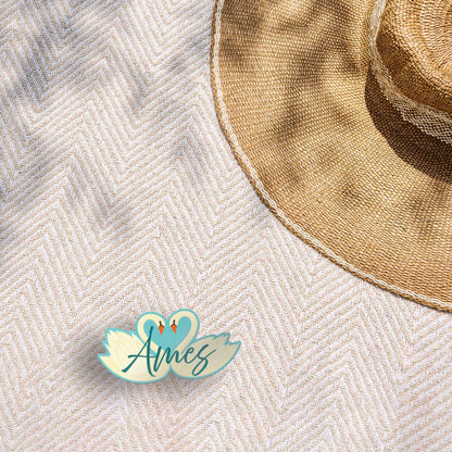 Ames Iowa Swans Sticker - Cute Midwest Decals