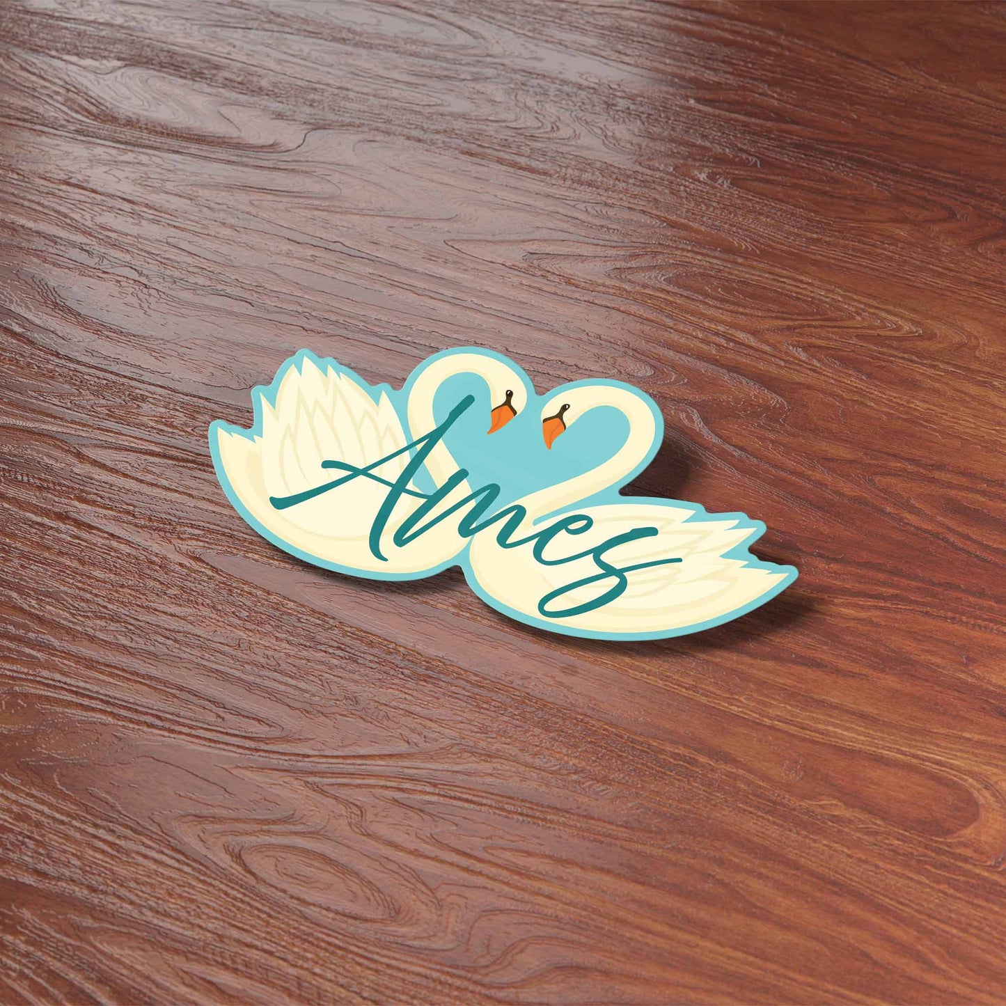 Ames Iowa Swans Sticker - Cute Midwest Decals