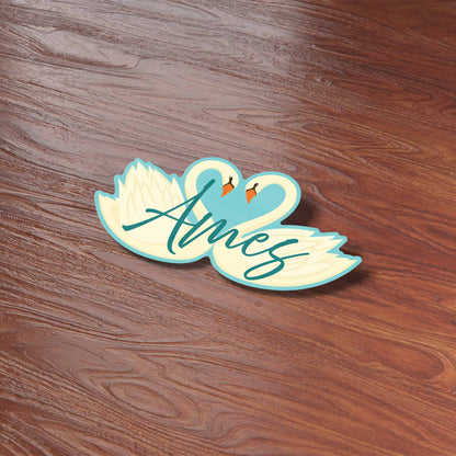 Ames Iowa Swans Sticker - Cute Midwest Decals