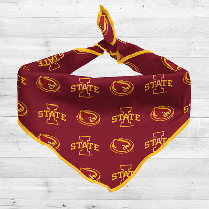 Iowa State Cyclones | NCAA Officially Licensed | Dog Bandana | Fits Pets of all Sizes
