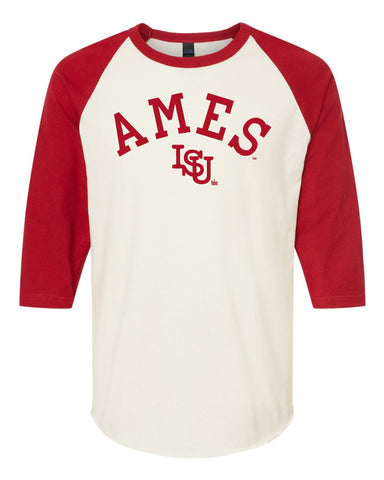 Ames ISU Vintage Baseball Tee