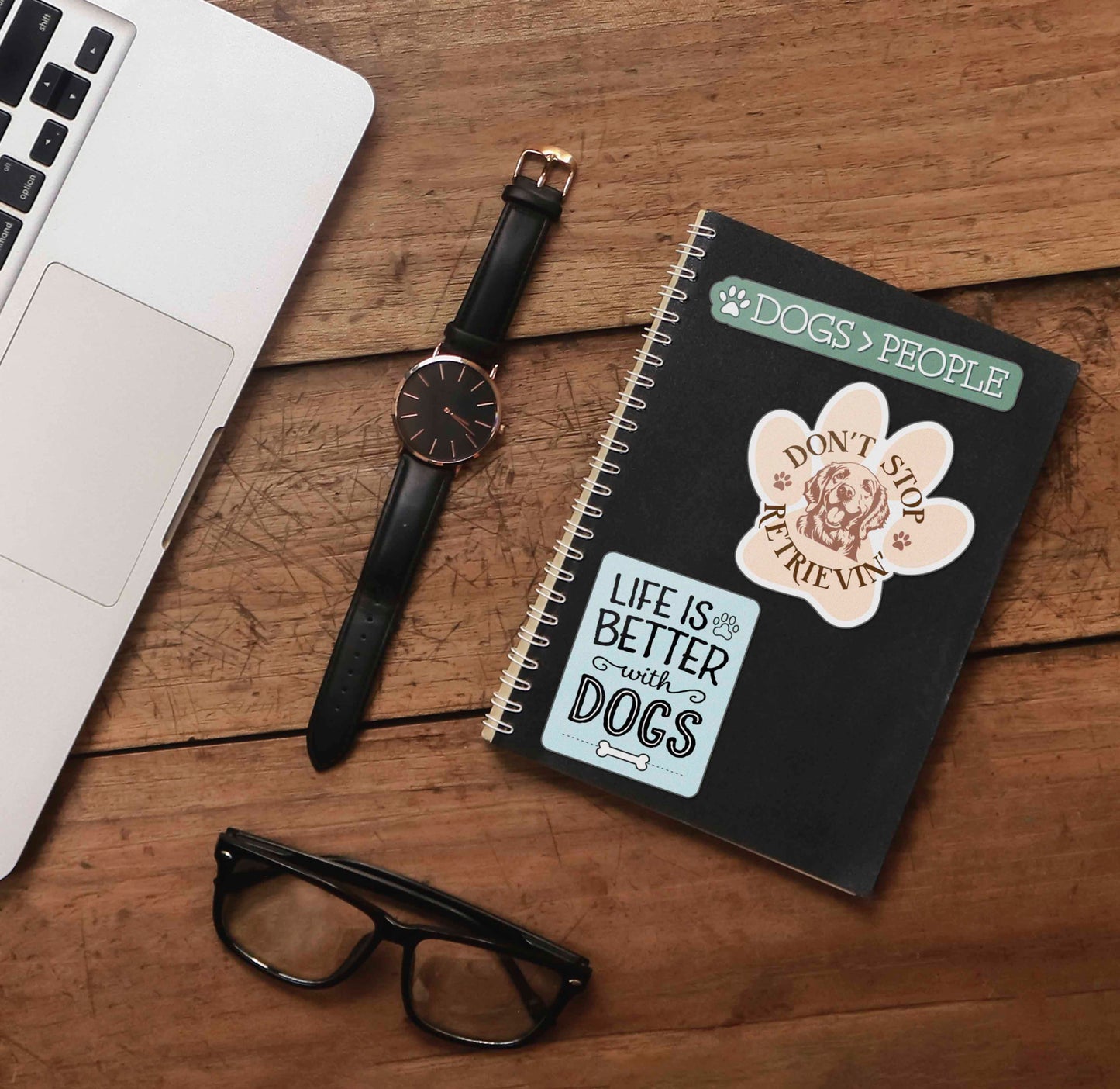 Life is Golden - Cute Golden Retriever Dog Sticker