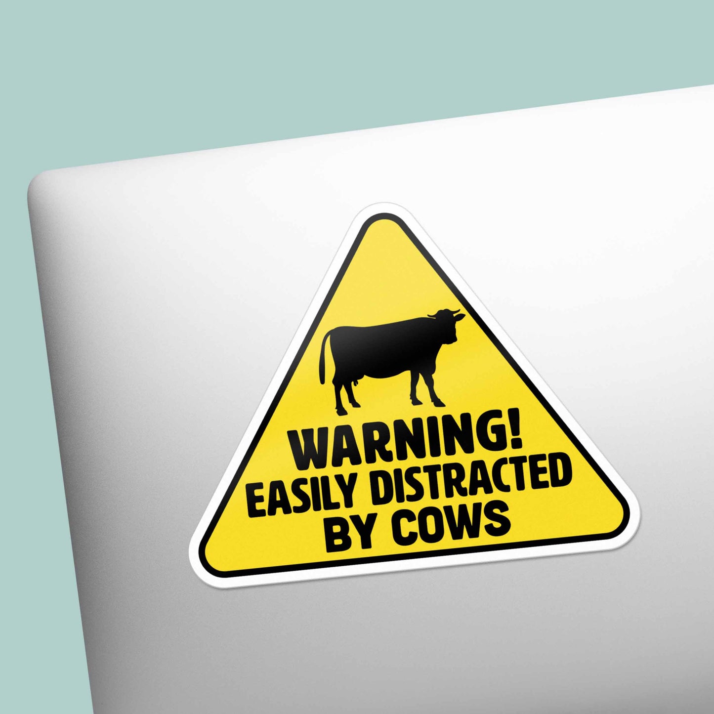 Easily Distracted by Cows Sticker - Funny Farm Decal