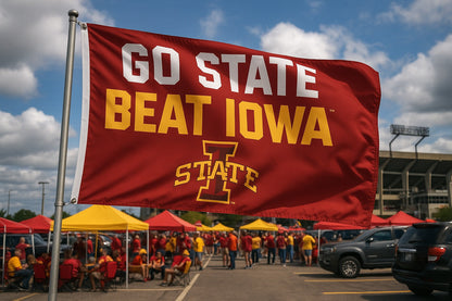 Go State Beat Iowa Flag 3x5 I State 2 Sided