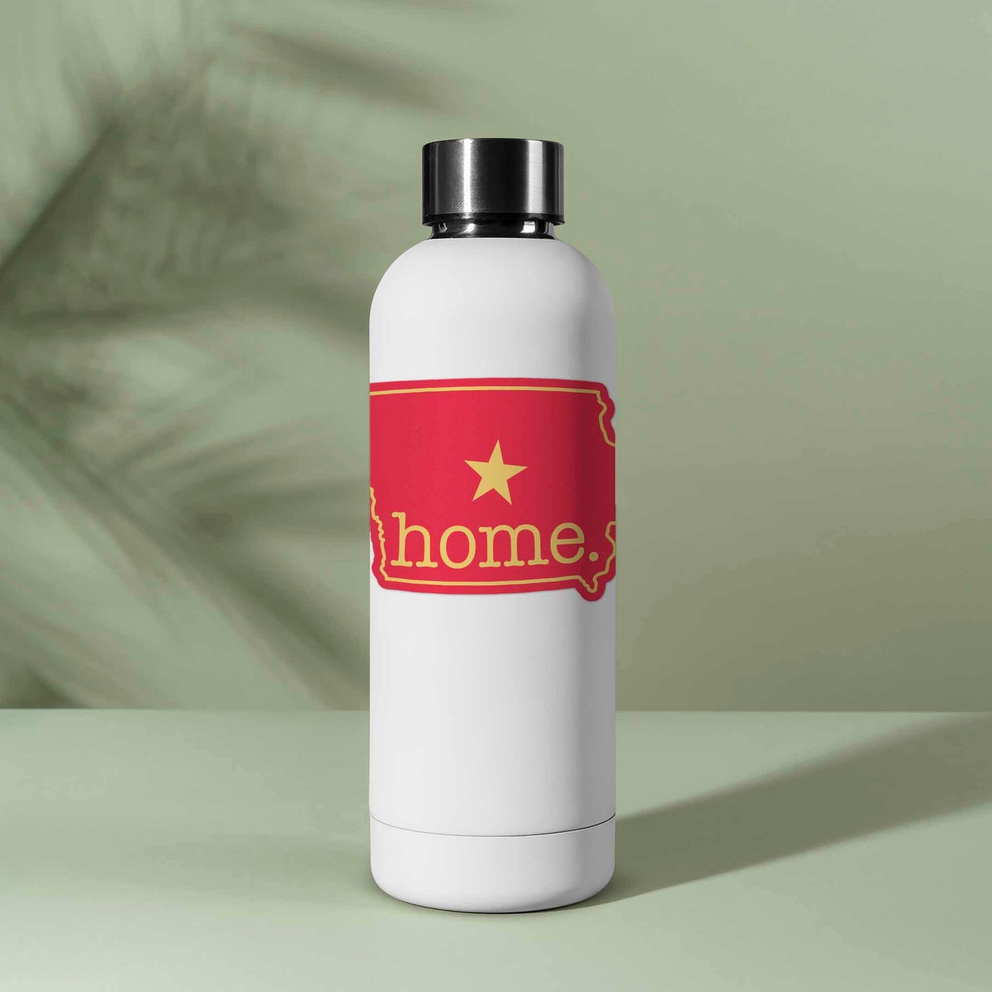 Red Iowa Home Sticker - Cute Ames IA Midwest Decal