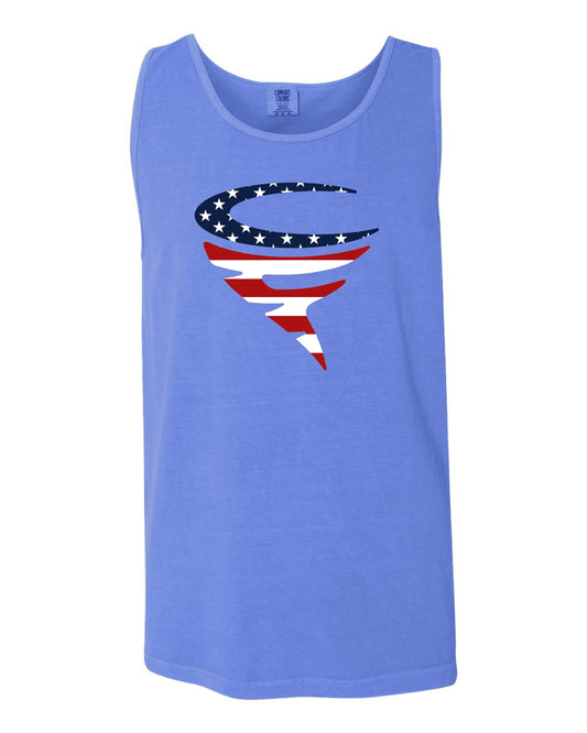 Cyclone Fanatic Logo Flag Comfort Colors Tank