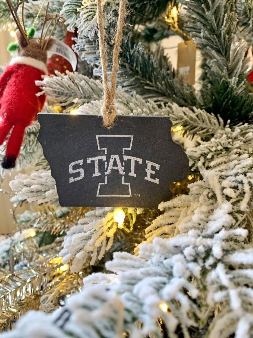 Iowa State Cyclones I-State Slate Ornament